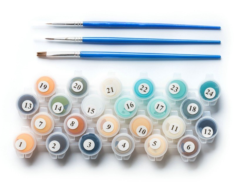 Resnā Mona Liza - glezna pēc skaitļu komplekta