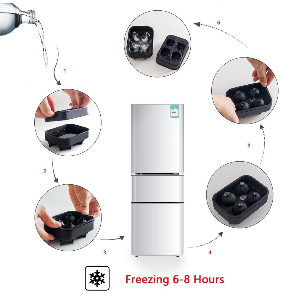 Ledus/šokolādes paplāte SKULLS 4 gab