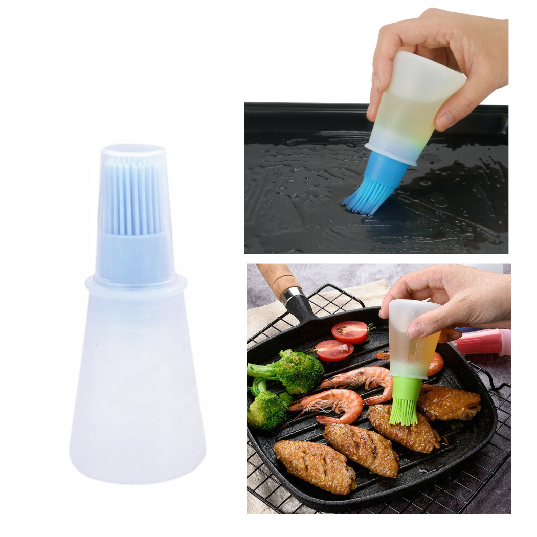 Silikona birstīte eļļas uzklājējs dozators dispenseris