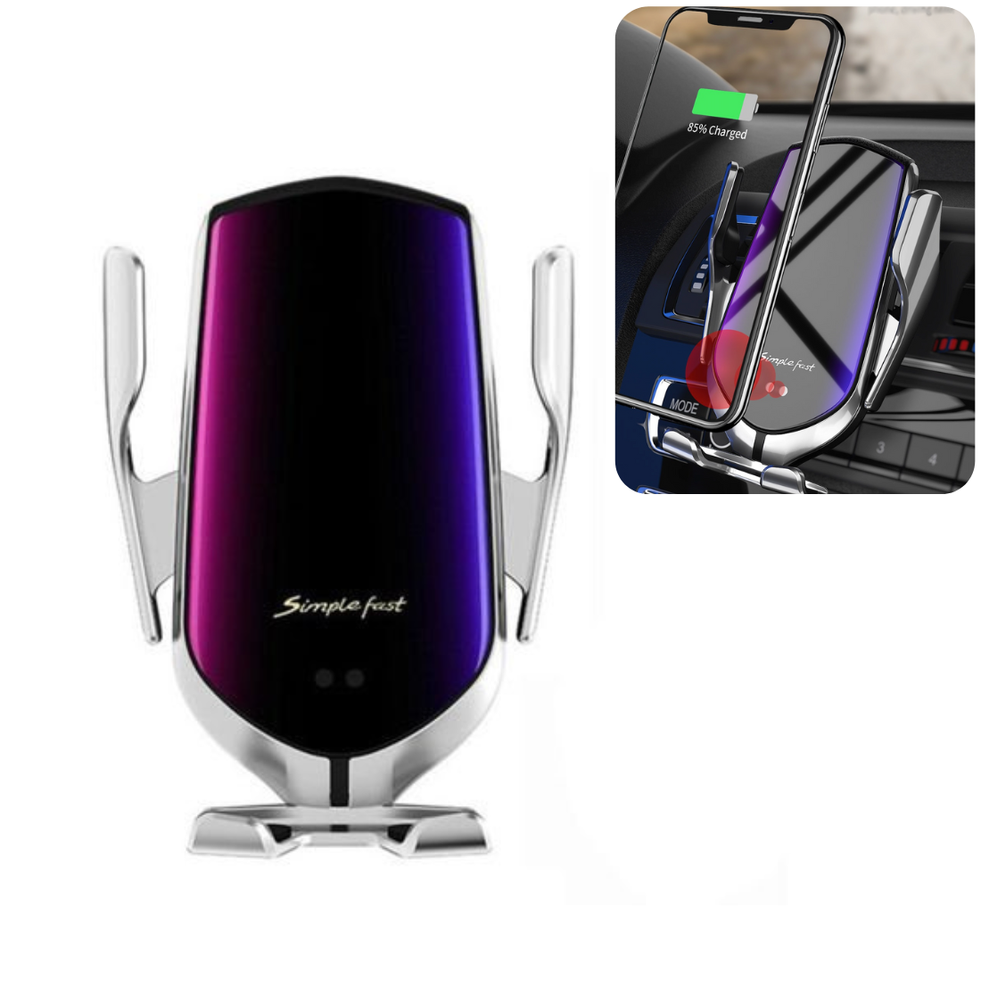 Mašīnas bezvadu telefona QI lādētājs 10W