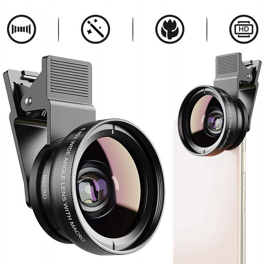 Platleņķa  un makro lēcu objektīvu komplekts tālrunim