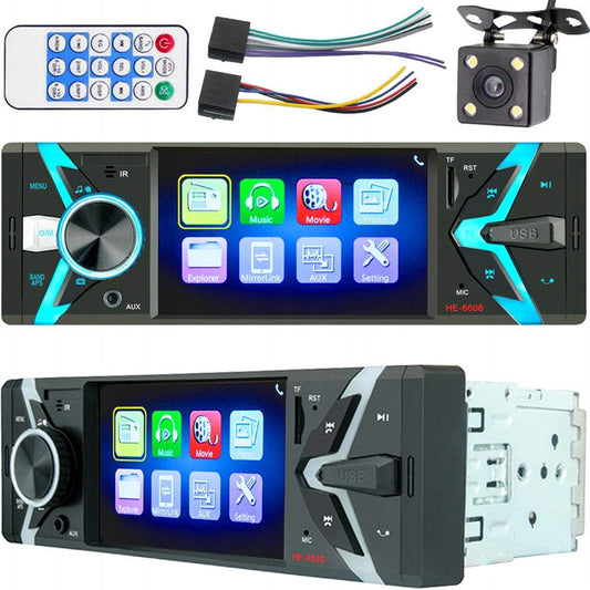 Multimēdiju automašīnas magnetols – radio ar LCD ekrānu un atpakaļskata kameru