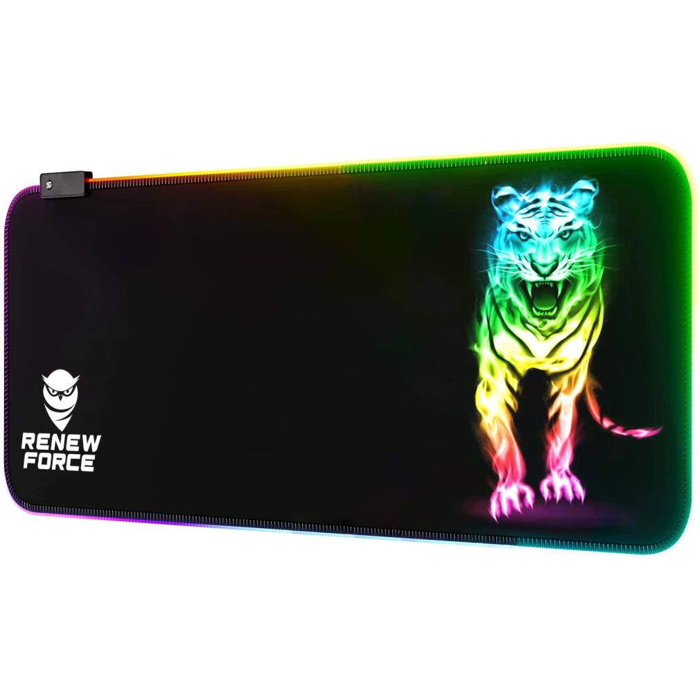 Spēļu peles paliktnis - tīģeris RGB LED 80 x 30cm