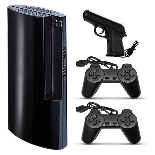 Spēļu konsole ar 2 pultīm un pistoli