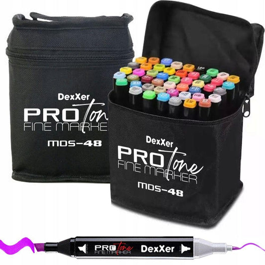 Marķieru komplekts divpusēji 48gabali