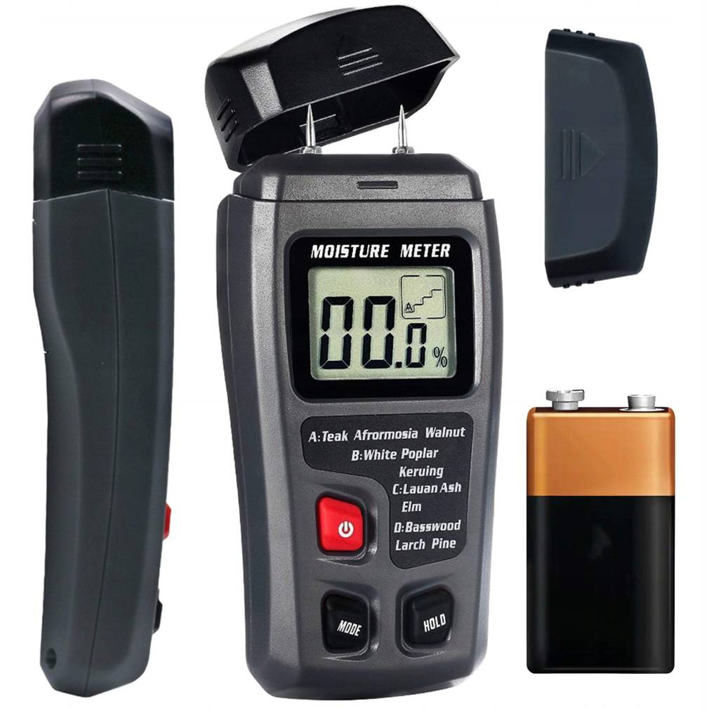 Koka mitruma mērītājs ar LCD displeju