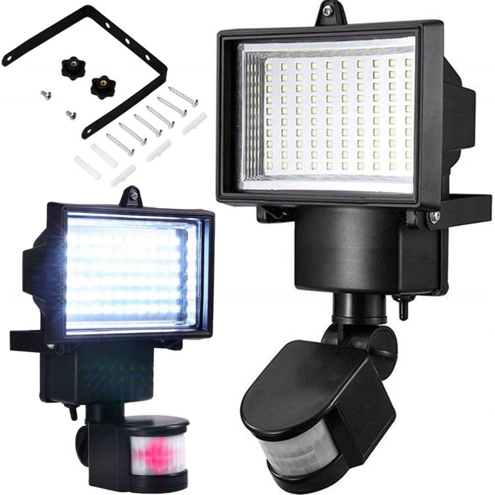 Āra lampa ar saules paneli un kustības sensoru