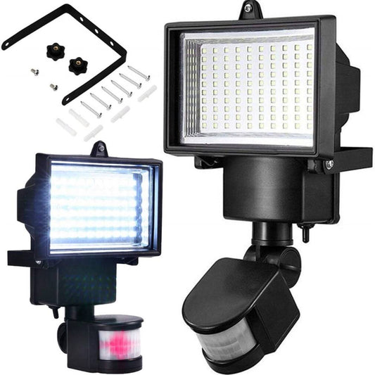 Āra lampa ar saules paneli un kustības sensoru