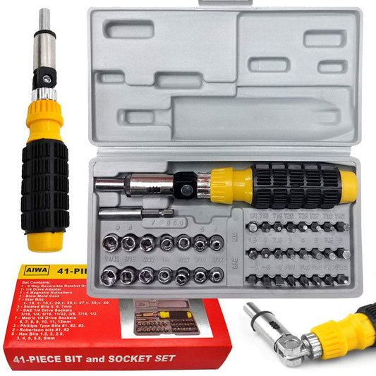 Skrūvgriezis ar uzgaļu komplektu 41gab.