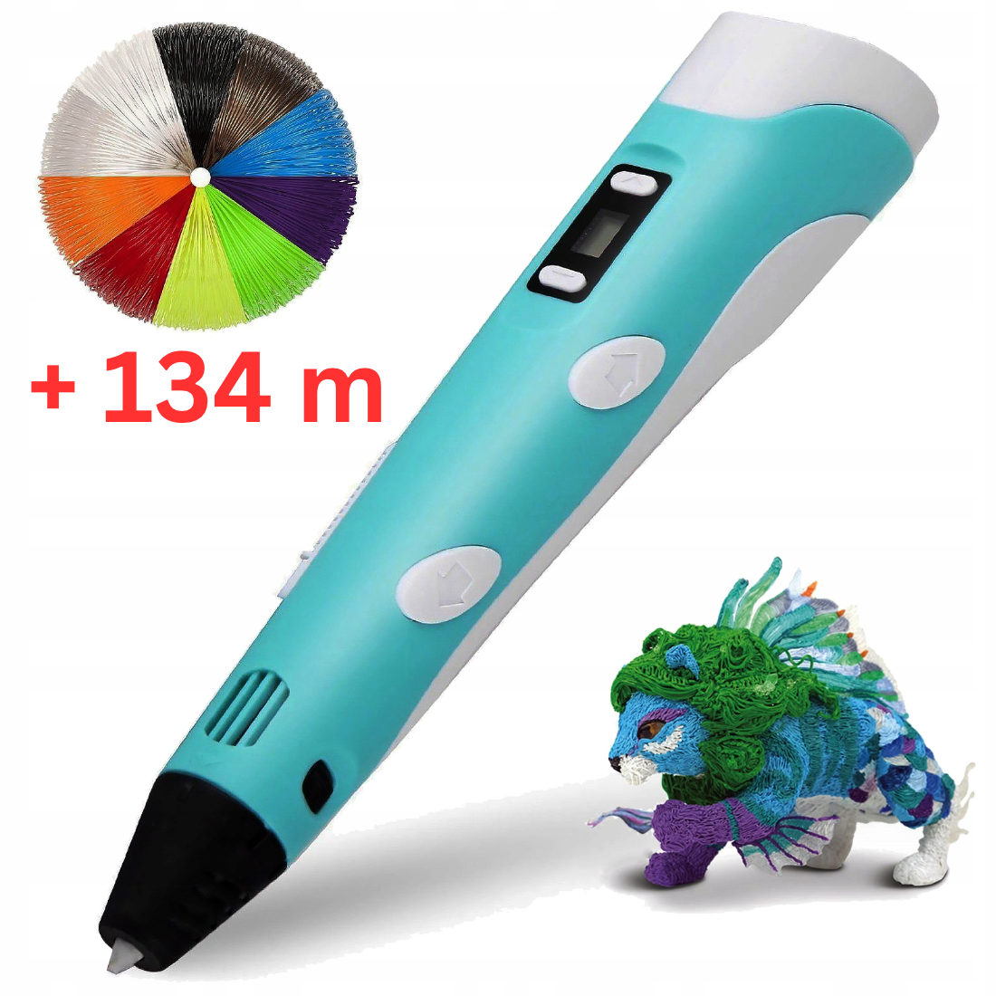 3D pildspalva + 134 metri kasetne