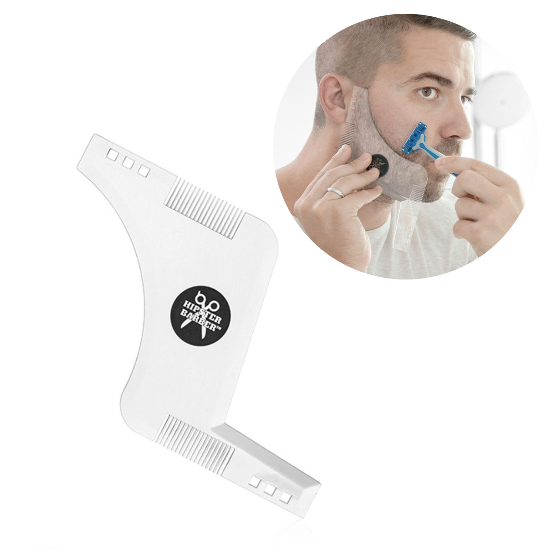 Trafarets bārdas skūšanai, veidošanai