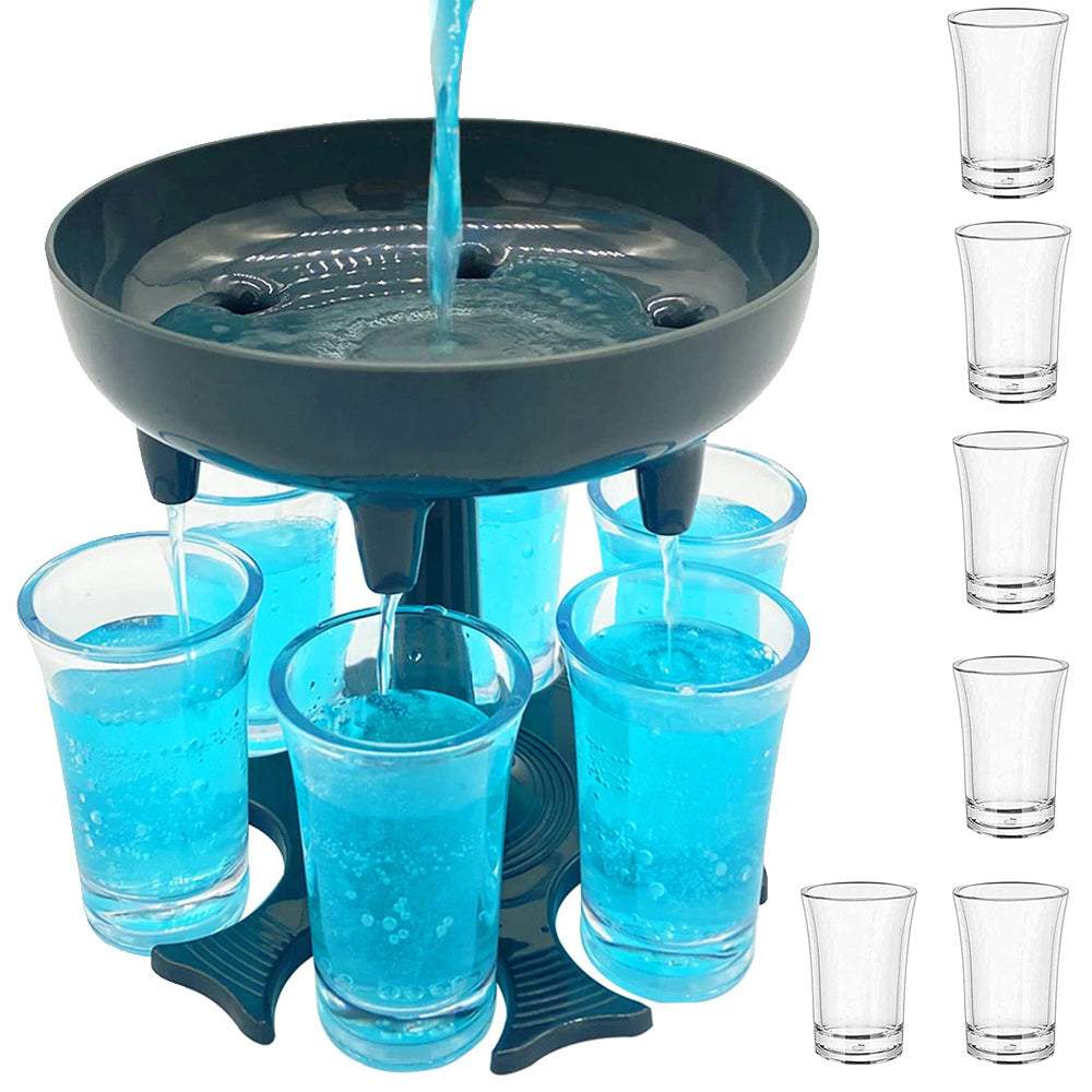 Alkoholisko dzērienu dozators ar 6 glāzēm