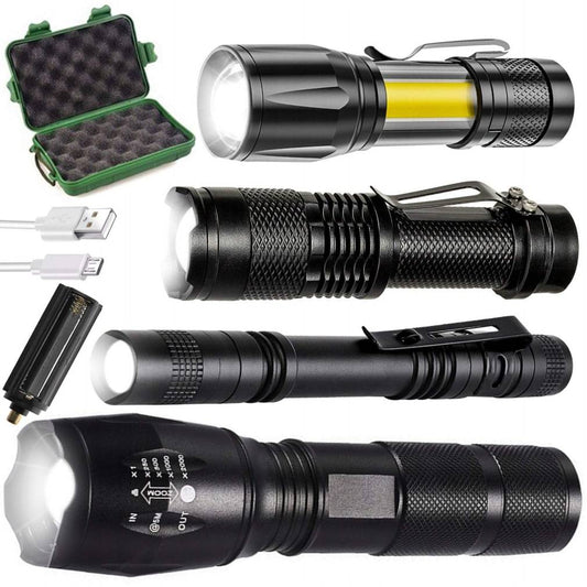 Taktisko LED lukturu komplekts