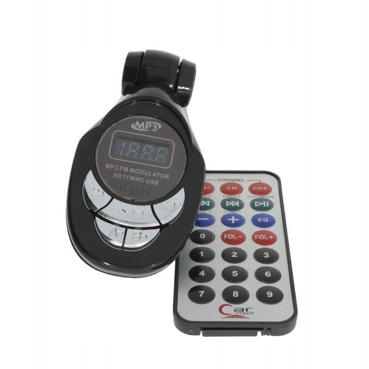 MP3 atskaņotājs ar FM modulatora raidītāju un LCD displeju