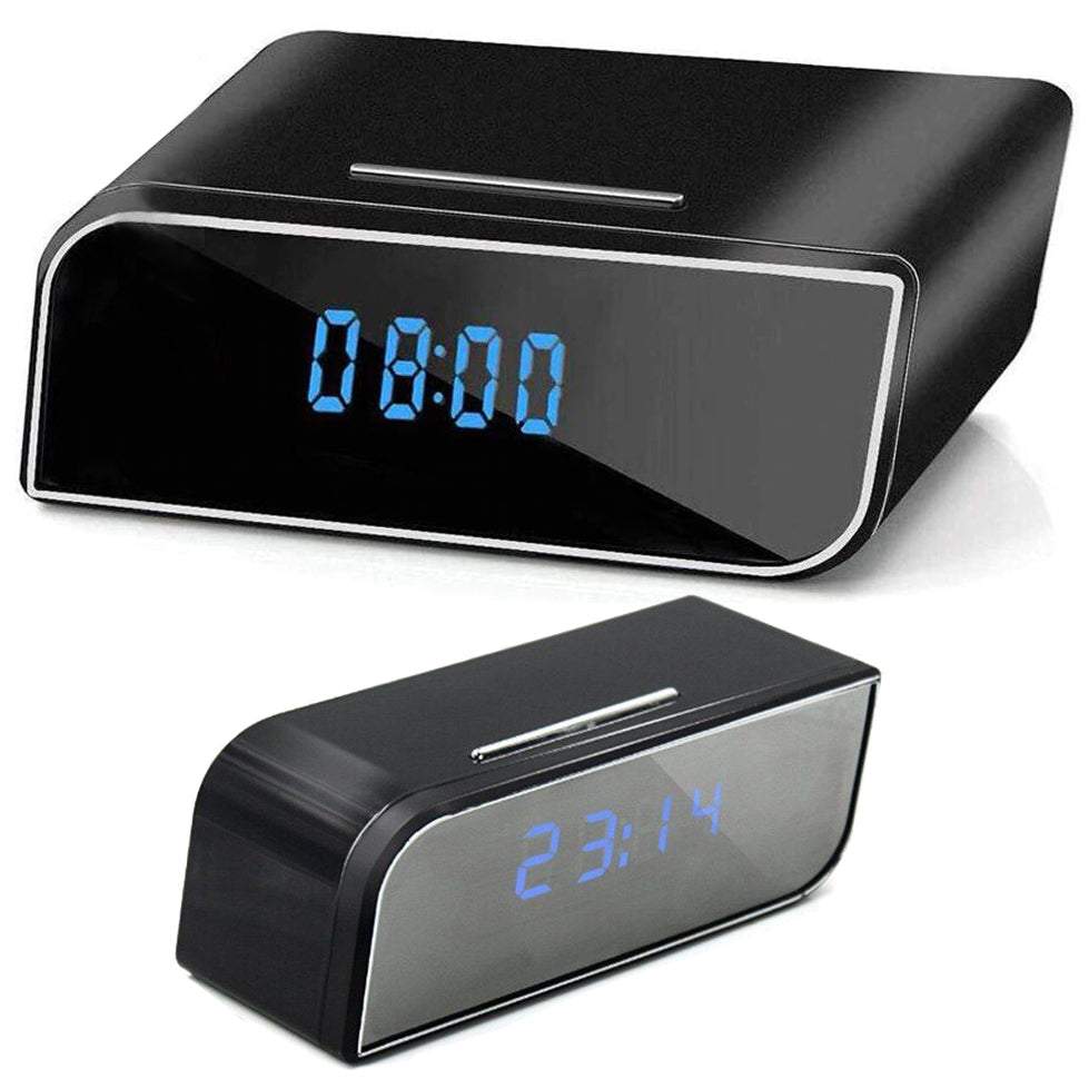 Spiegu kamera pulkstenī,LED, modinātājs, Full HD, Wi-Fi