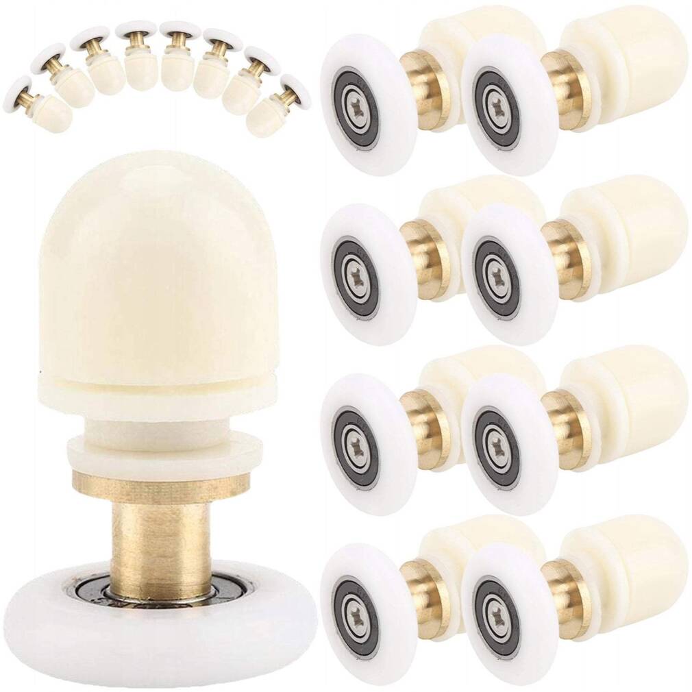 Riteņi dušas durvīm 8 gab. 25 mm