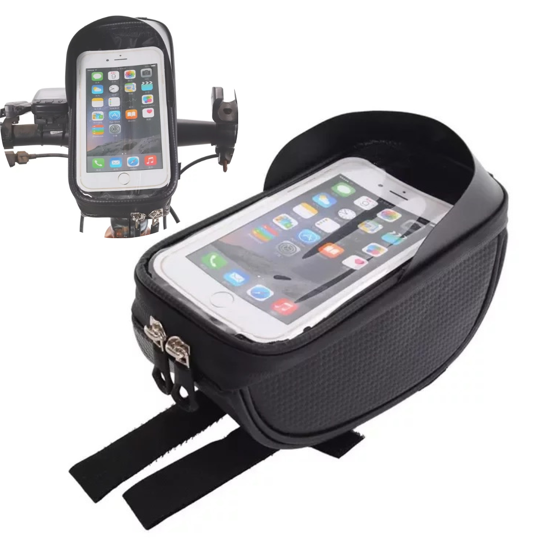 Ūdensizturīgs telefona turētājs-soma velosipēda stūrei