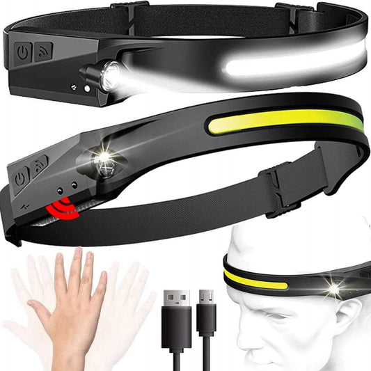 Galvas lukturis 5 režīmi 40 COB + LED