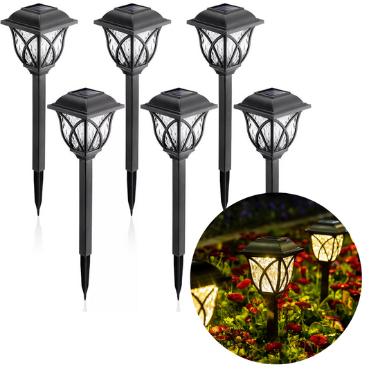 Saules dārza lampa 44 cm 6 gabali