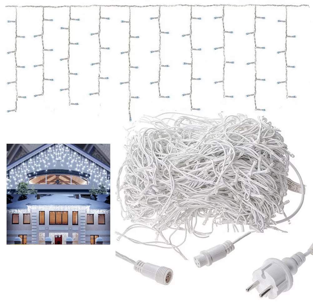 Āra LED lampiņas lāstekas,auksti baltas 12 M