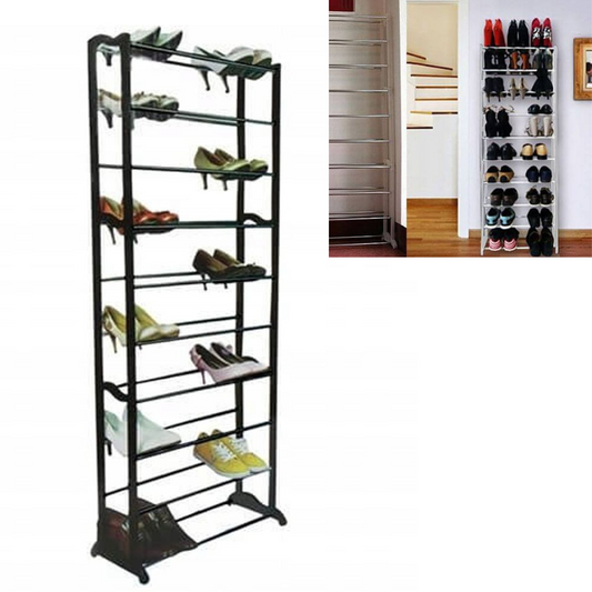 Apavu plaukts, organizators, 30 apavu pāriem metāla, viegli saliekams