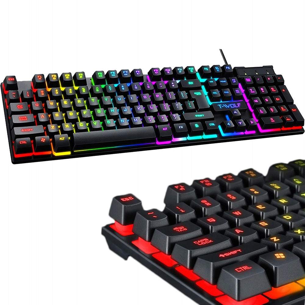 Spēļu klaviatūra ar RGB apgaismojumu