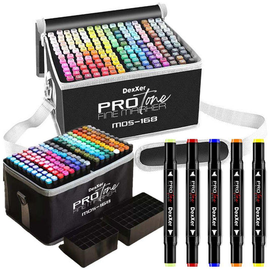 Marķieru komplekts 168 gabali