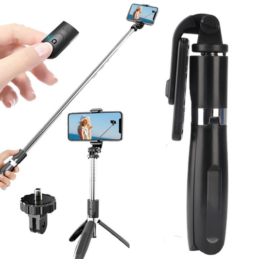 Selfie stick ar bluetooth bezvadu pulti telefonam