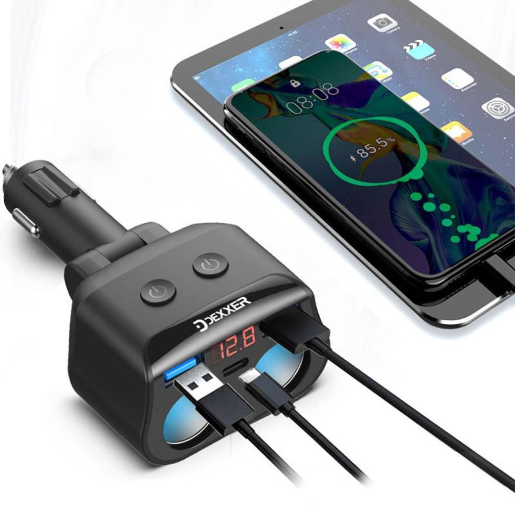 Auto piepīpētāja sadalītājs 2 porti 12-24V