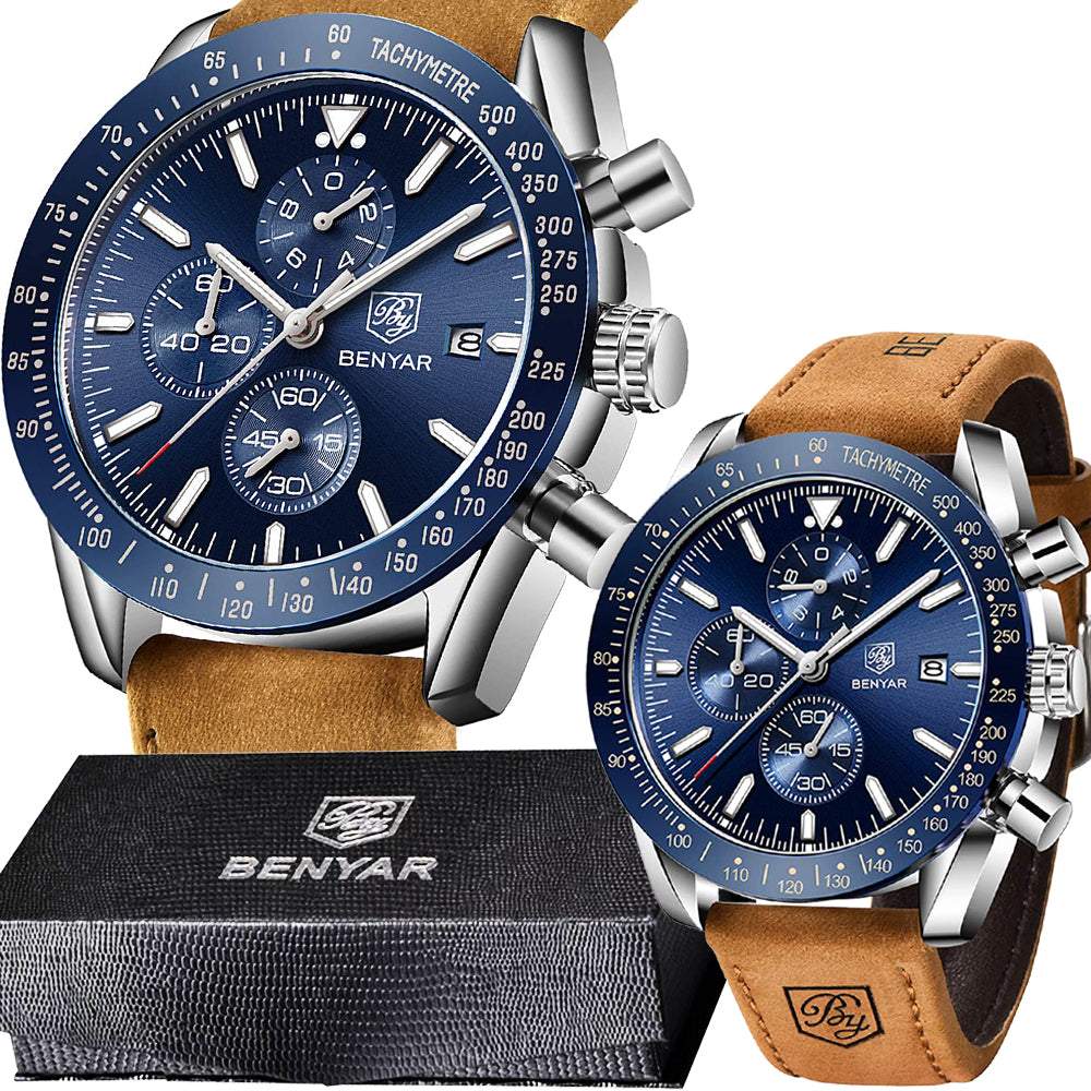 Rokas pulkstenis Benyar Blue Face by-5140