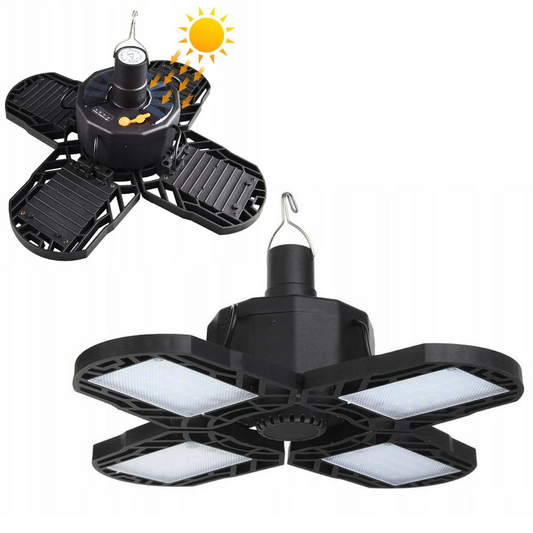 Lampa ar saules paneli kempingam 200W