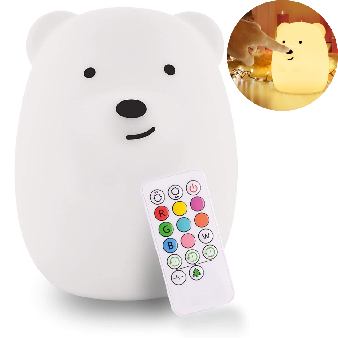 Nakts lampa lācis RGB