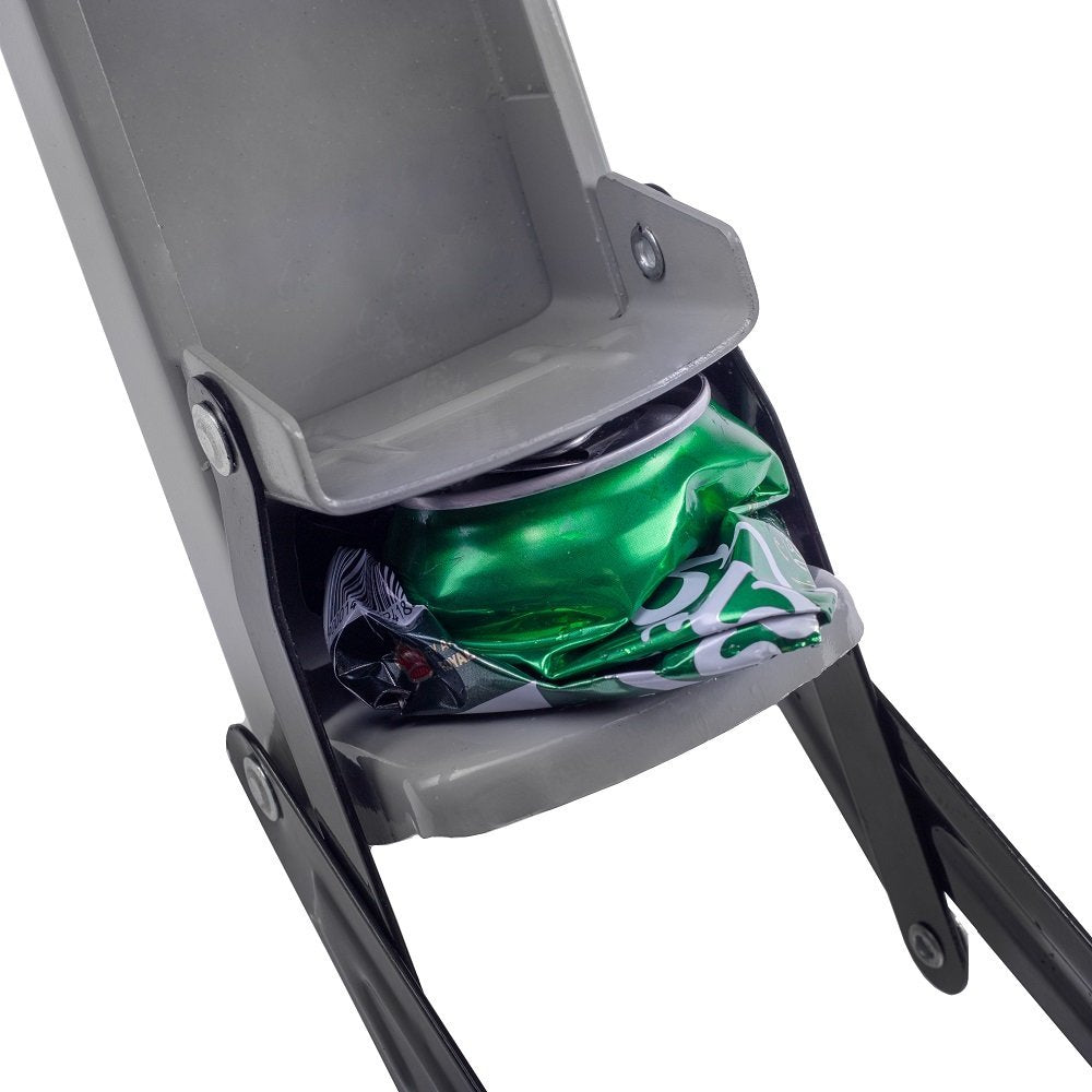 Skārdeņu atkritumu saspiedējs, pudeļu attaisāmais 2in1