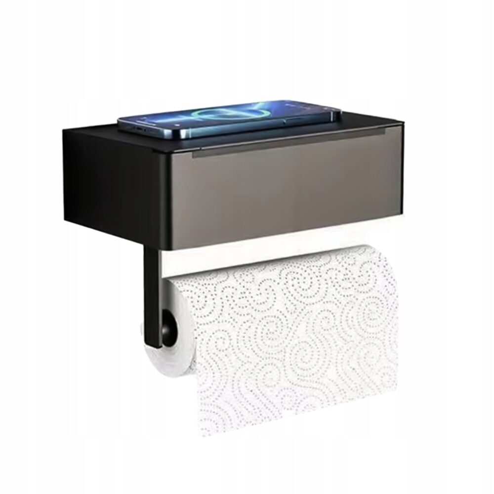 Tualetes papīra turētājs ar uzglabāšanu