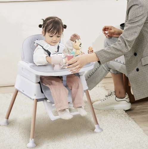 Augstais krēsls - pelēks