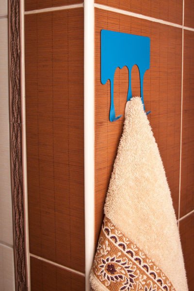 Dvieļu turētājs, āķis "DROP" - zils, 3 dvieļiem.