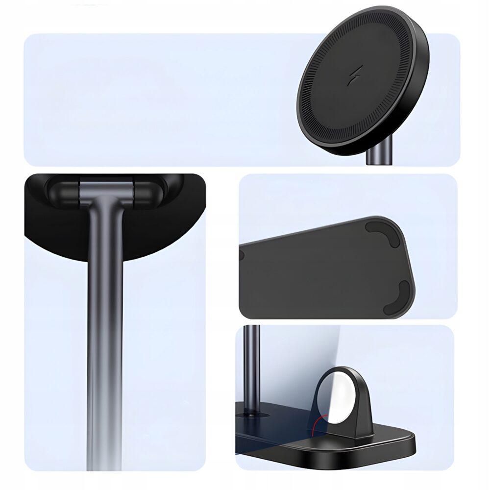 3in1 uzlādes stacija, melna