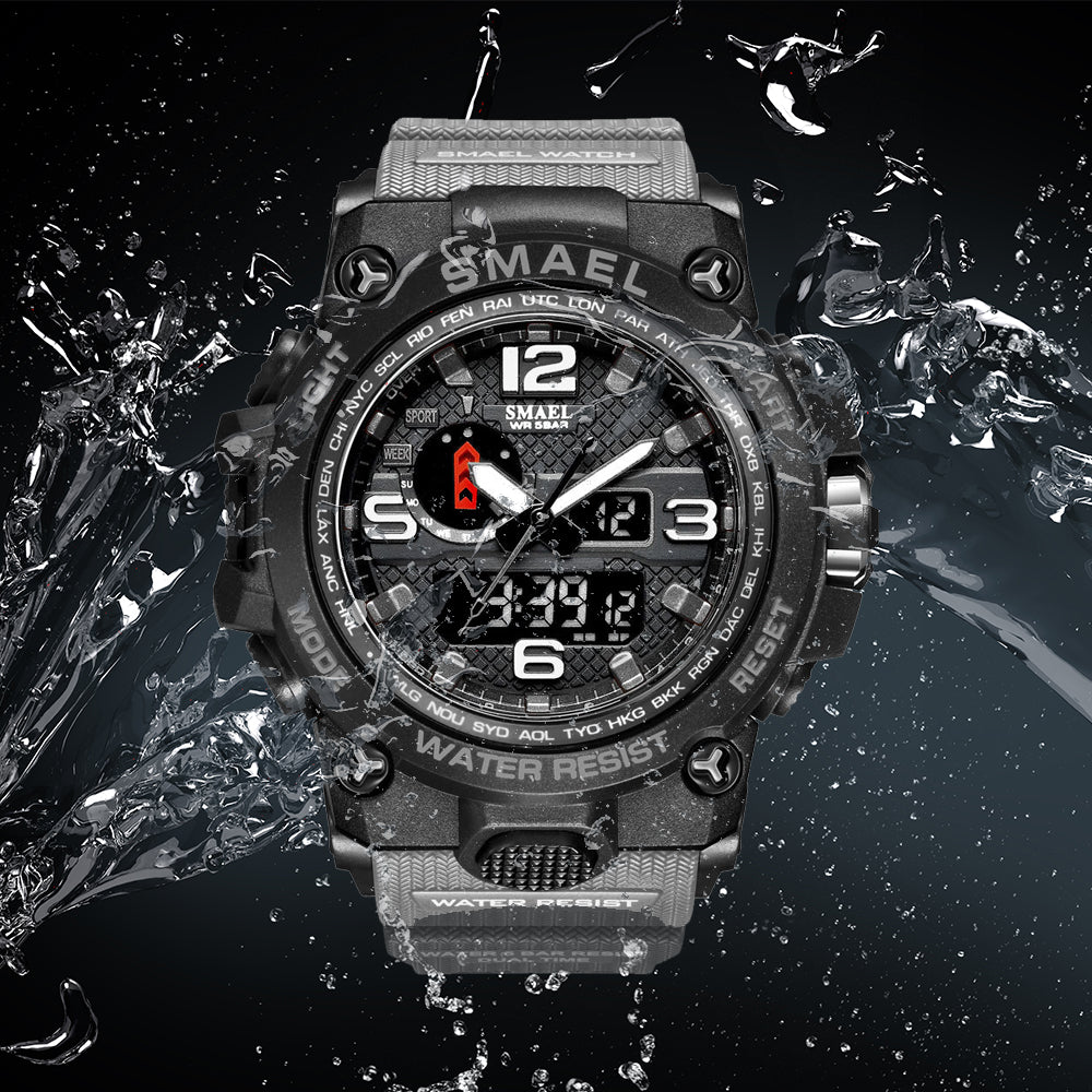 Elektroniskais pulkstenis Smael 1545D, pelēks