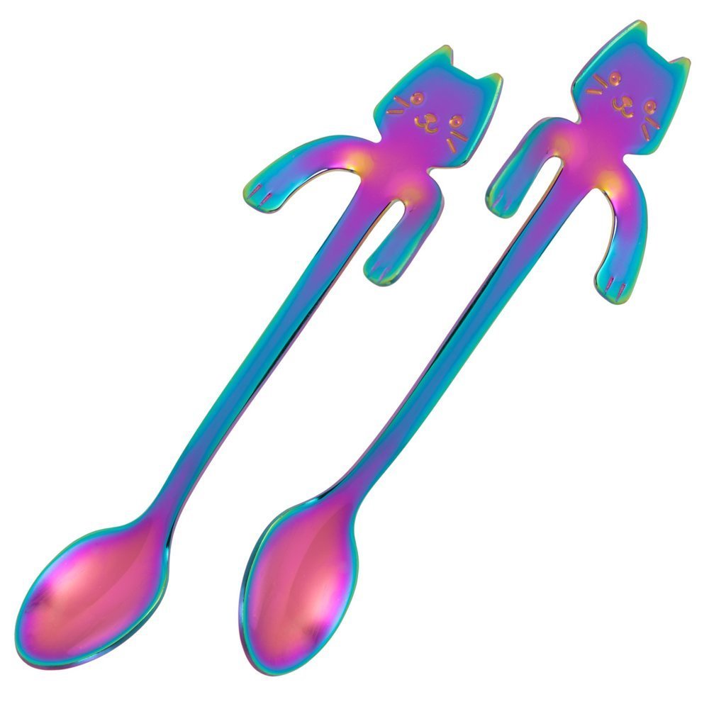 Kaķu tējas karotes 2 gab RAINBOW