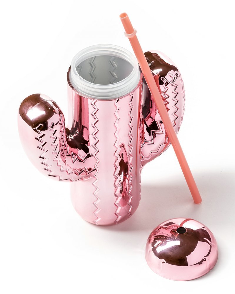 Ballīšu kaktusa pudele ar salmiem