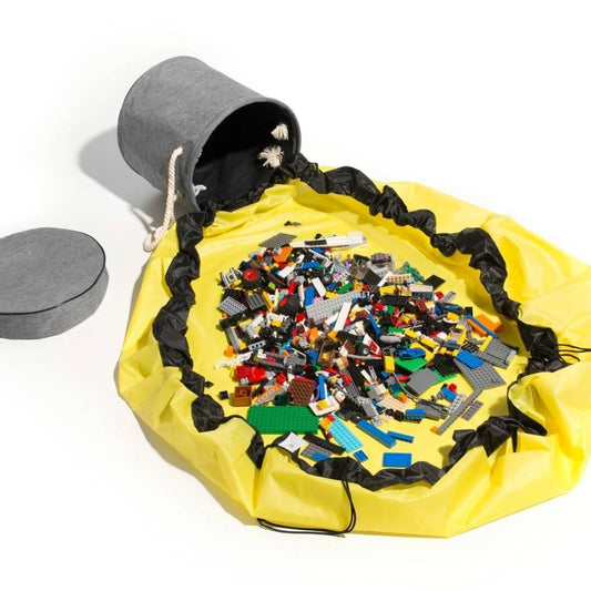 Auduma soma ar spēļu paklājiņu 2in1 - DZELTENS