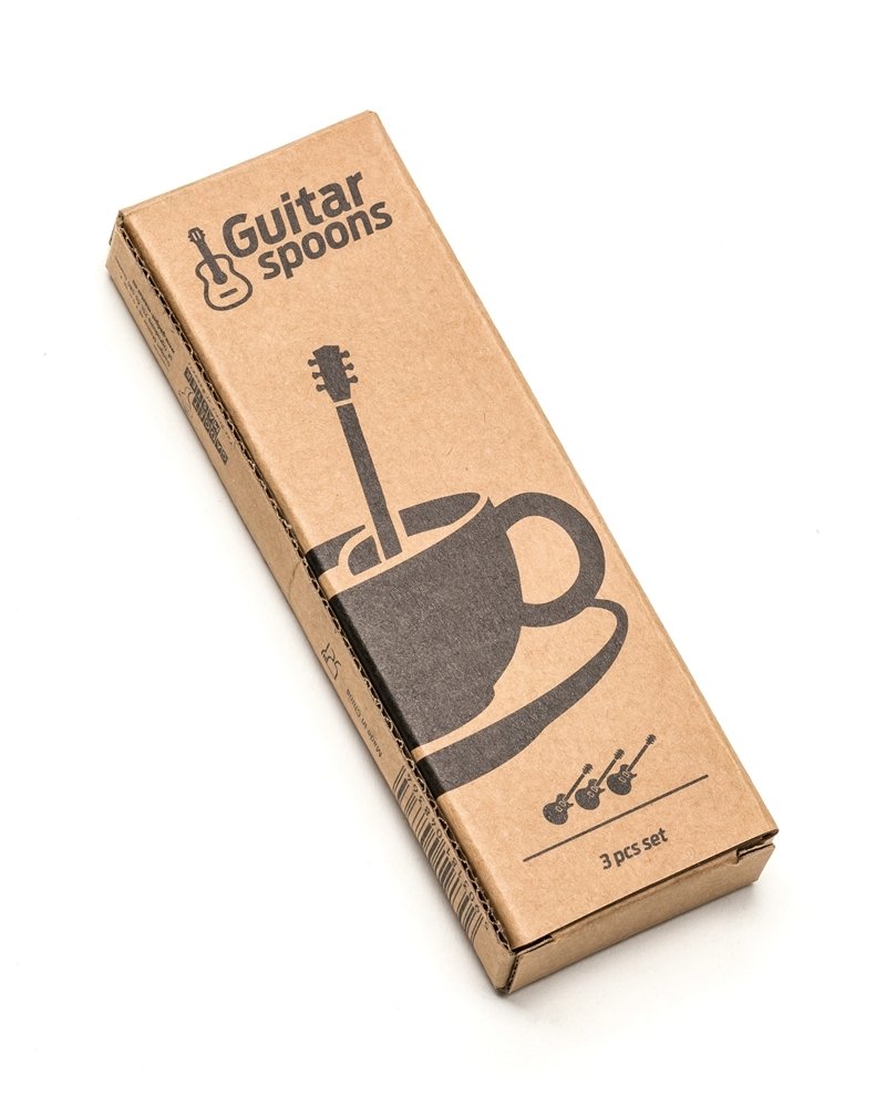 Ģitāras metāla tējas karotes 3 gab SIDRABA