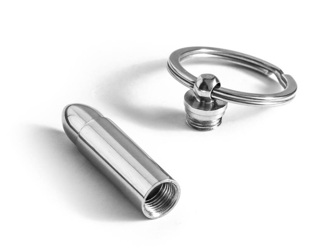 Bullet atslēgu piekariņš ar slēptu turētāju