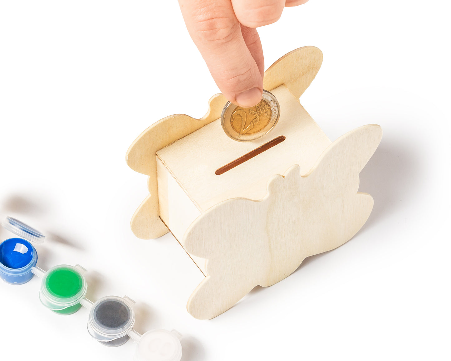 Naudas banka - krājkase BUTTERFLY ar gleznu komplektu