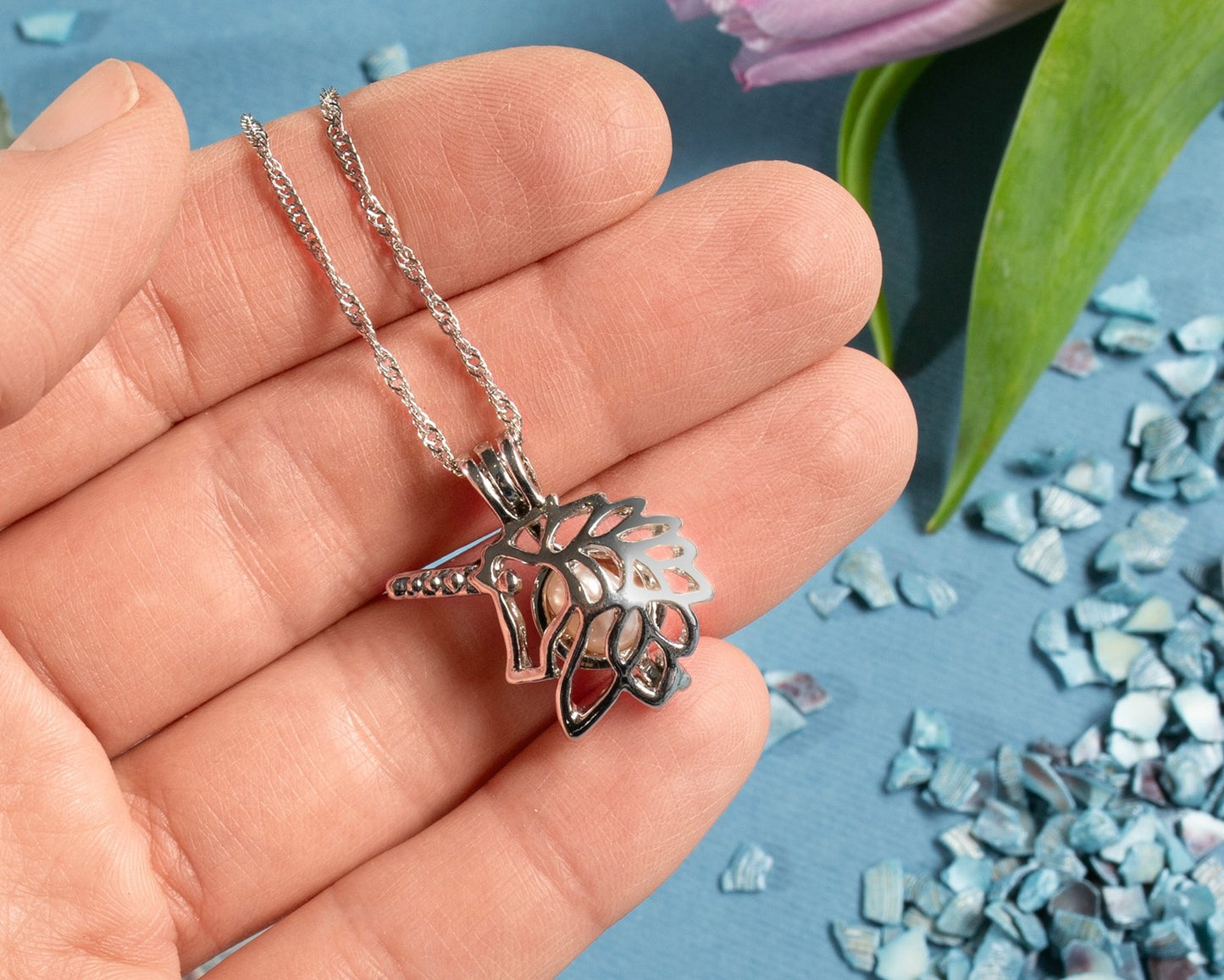 Pērļu kaklarota UNICORN ar 2 pērlēm