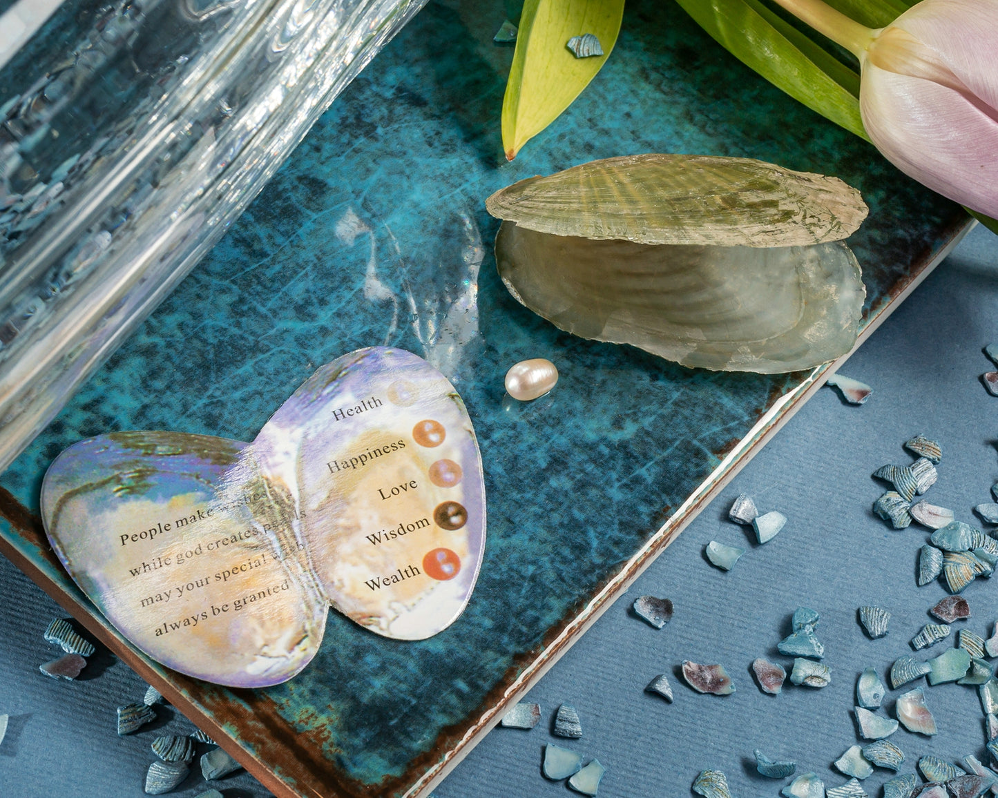 Pērļu kaklarota UNICORN ar 2 pērlēm