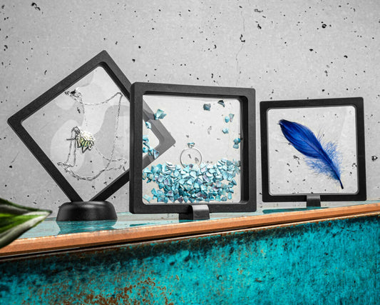 Displeja peldošie rāmji 3 gab - MELNI