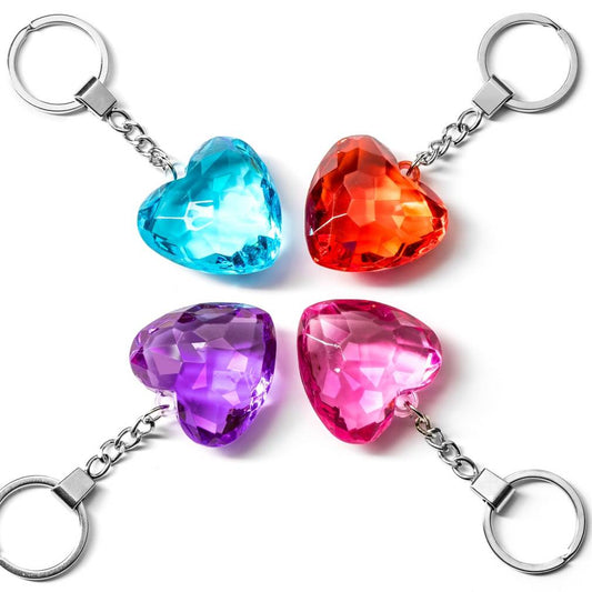 Stikla sirsniņas - 4gab komplekts (sarkans, zils, violets, rozā)