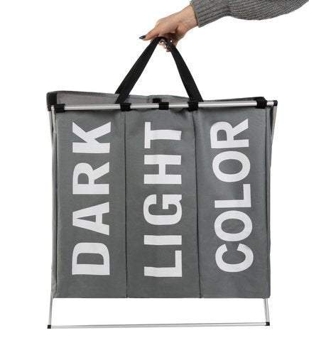 Veļas grozs ar 3 nodalījumiem