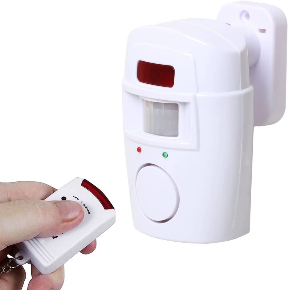 Bezvadu signalizācija ar kustības sensoru un divām tālvadības pultīm